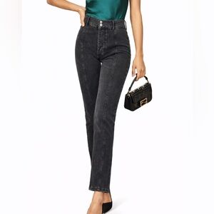 Reformation Charlie High Rise Seamed Straight Leg Jean size 23